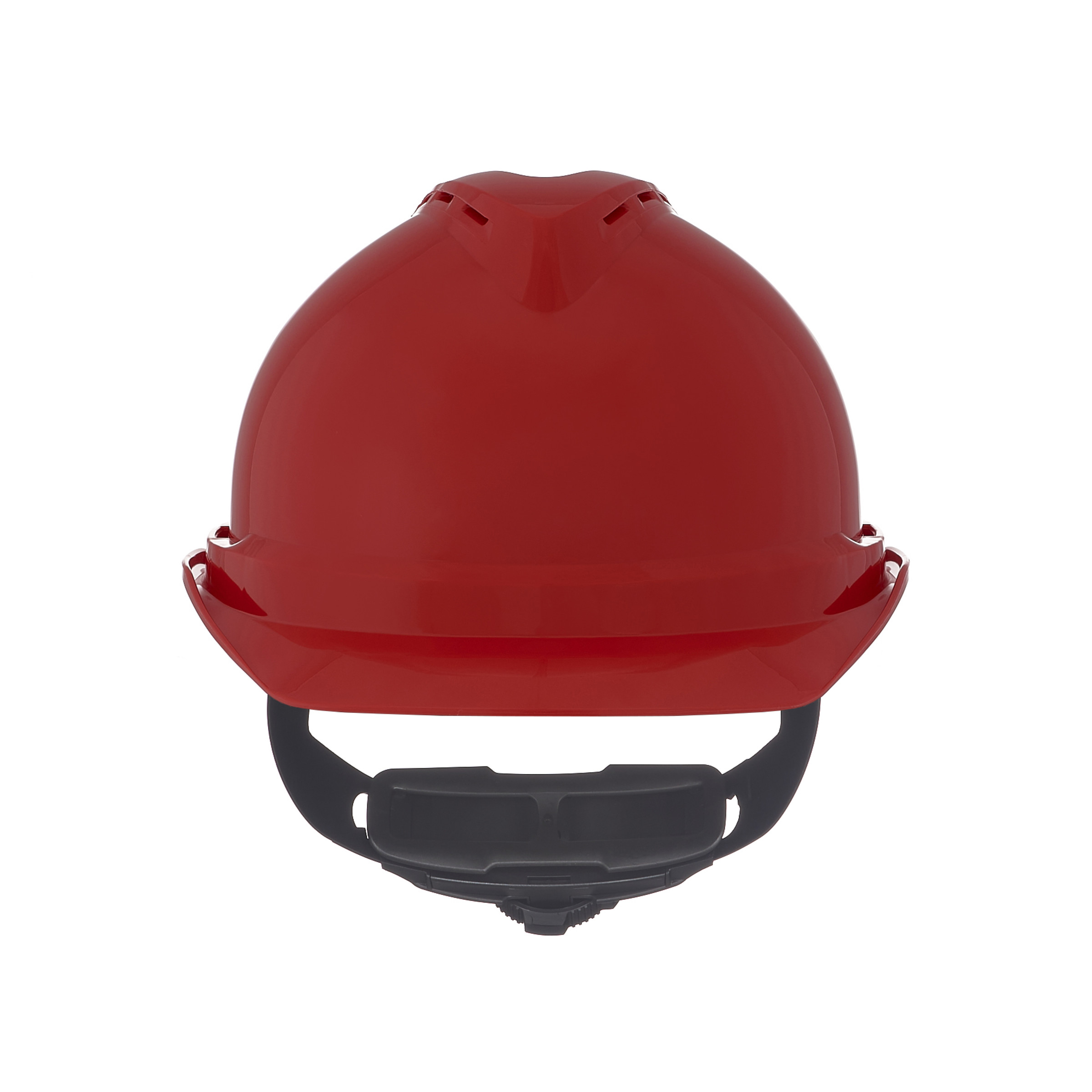 V-Gard 500 Cap, Red Vented, 6-Point Fas-Trac III